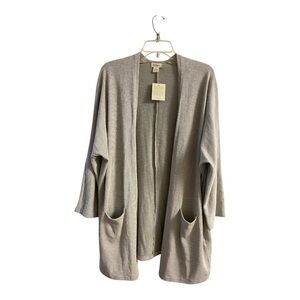 DONNI. Light Gray Knit Cardigan open front One Size NWT